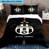 Set Biancheria da Letto Stampato 3 Pezzi Juventus Football Club Chiusura Copripiumino Include 1 Copripiumino & 2 Federe Set Biancheria da Letto Decorazioni per la Casa Regali