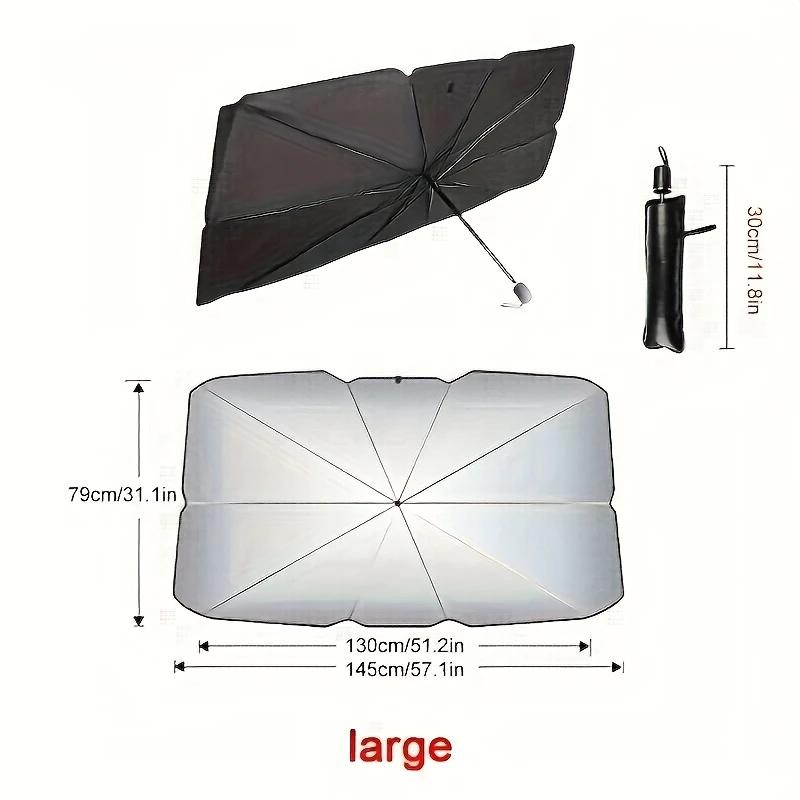 NEW Umbrella Sunshade Car Sunshade Car Sunshade Retractable Sunscreen Heat Insulation Front Windshield ParasolWindshield Sunshades 1