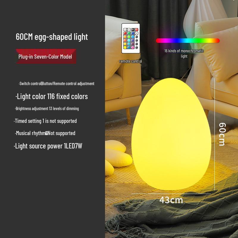 Nordic Egg-Shaped Table & Floor Lamp: Luxury Smart Lighting for Bedroom and Living Room