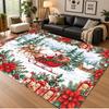 Tappeto da Pavimento a Tema Natalizio, Morbido Tappeto da Zona, Decorazione per la Casa Indoor di Natale per le Feste