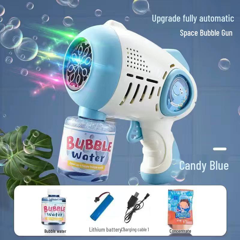 Rechargeable LED Bubble Gun: Popular Children s Toy Bubble Machine