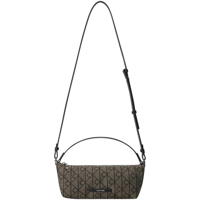 

Calvin Klein Vintage Floral Jacquard Fabric Medium Shoulder Crossbody Bag Women Bags Brown Black 4F3634G-7UL Basic Set (Bag)