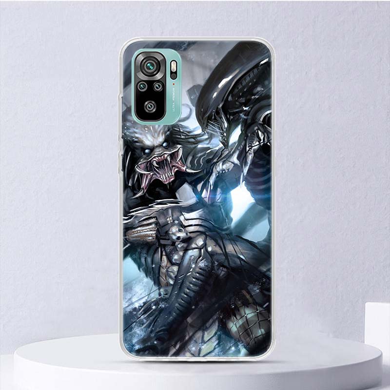 Alien Vs Predator Painted Soft Case For Xiaomi Redmi Note 14 13 12S 11S 10S 12 Pro Plus Phone Cover 11 10 11E 11T Note14 Shell C