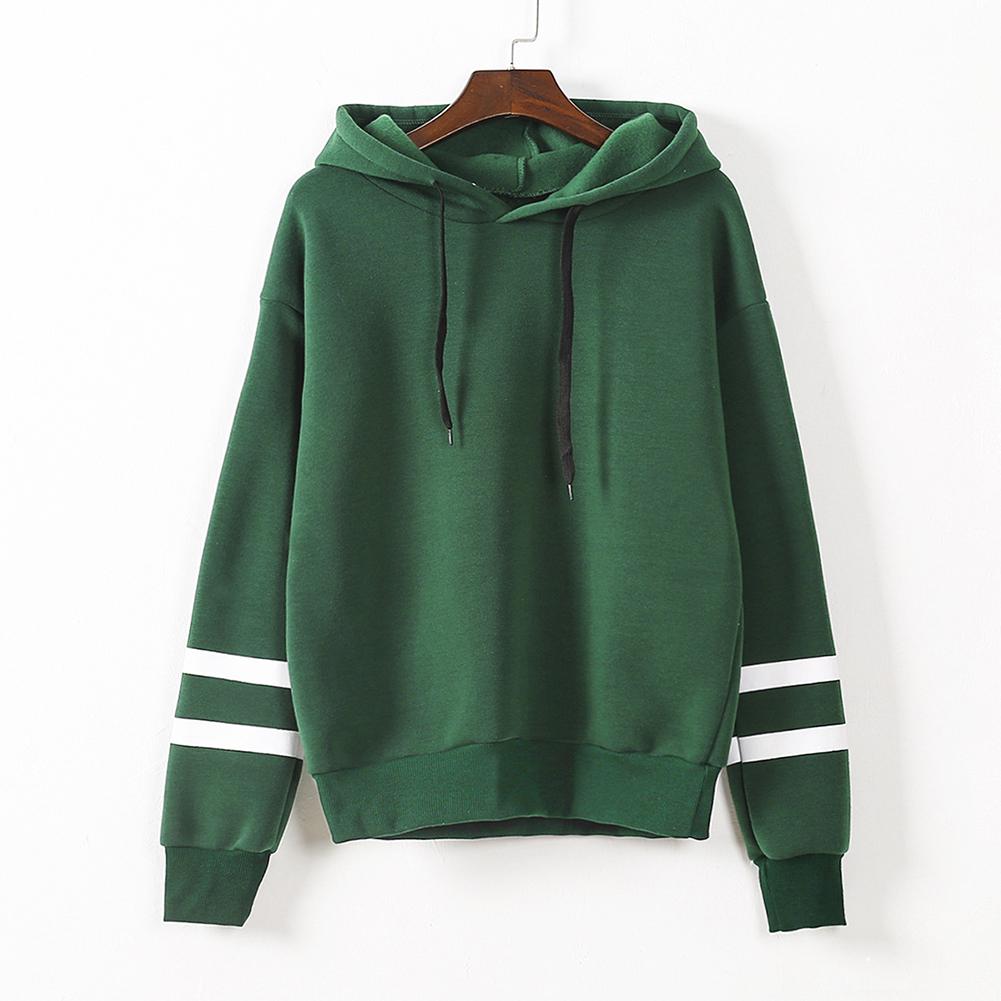 periwinkLuQ Women Sweatshirt Solid Color Striped Long Sleeve Loose Hooded Hoodies Pullover for Autumn Winter Casual periwinkLuQ Women Sweatshirt Solid Color Striped Long Sleeve Loose Hooded Hoodies Pullover for Autumn Winter Casual