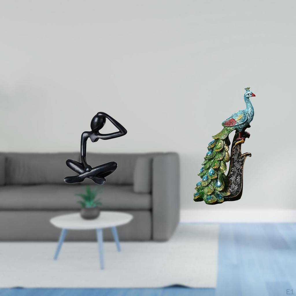Abstract Thinker Sculpture Collection Modern Tabletop Ornament for Shelf Desk Birthday Gift And