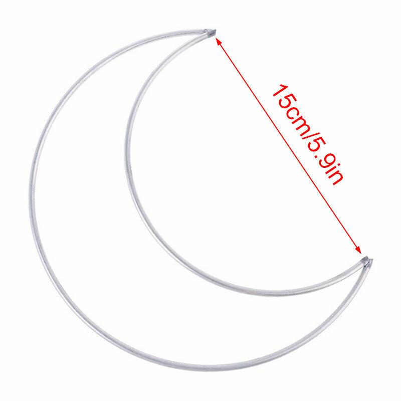 4Pcs Metal Dream Catcher Dreamcatcher Macrame Craft Hoop DIY Half Crescent Moon 4Pcs Metal Dream Catcher Dreamcatcher Macrame Craft Hoop DIY Half Crescent Moon