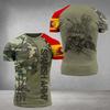 Bandiera Spagnola Uniforme Militare Veterano Camouflage Sport 3D Asciugatura Rapida Traspirante Maglietta da Uomo per Caccia all'Aperto Fitness Manica Corta
