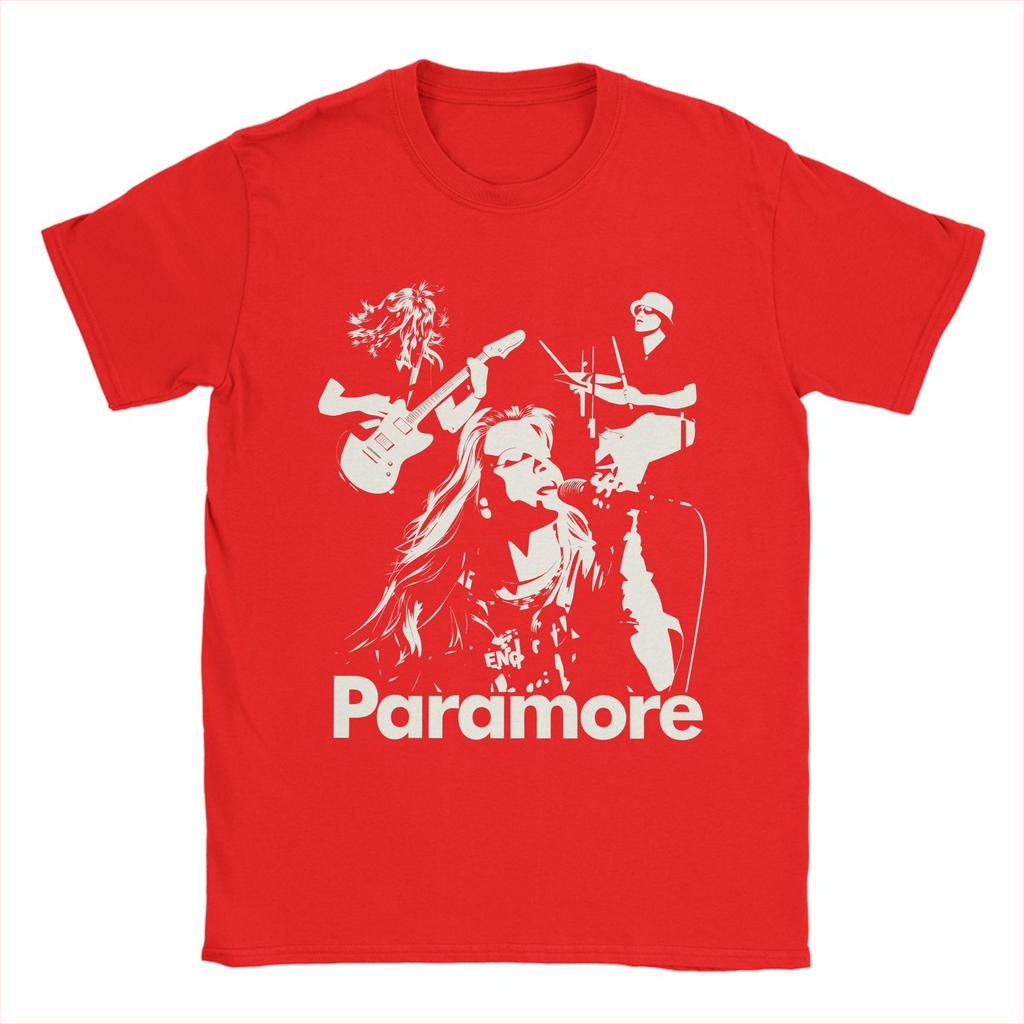 Paramore Band Cotton T Shirt For Mens Summer  Funny T Shirts Crew Neck Leisure Tees Oversized Pattern Clothing