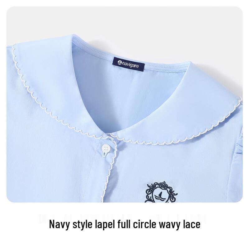 Navigare Girl's Long Sleeve Collared Shirt