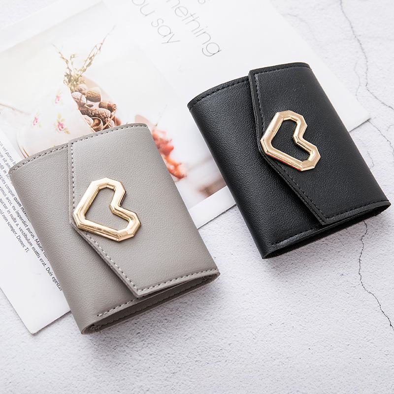 Bags Women's Wallet New Three Fold Love Coin Wallet Small Bags Women's Clutch