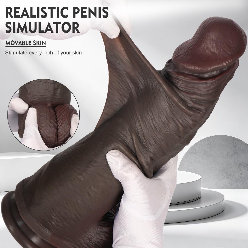 Giant Realistic Dildo with Suction Cup, Liquid Silicone Extra Large Penis for Women