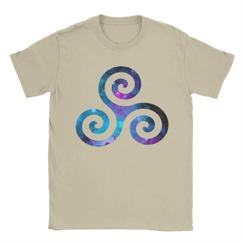 Galaxy Teen Wolf Triskelion  T Shirts Men Women's Cotton Vintage T-Shirt Crewneck  Tees Short Sleeve Tops Party