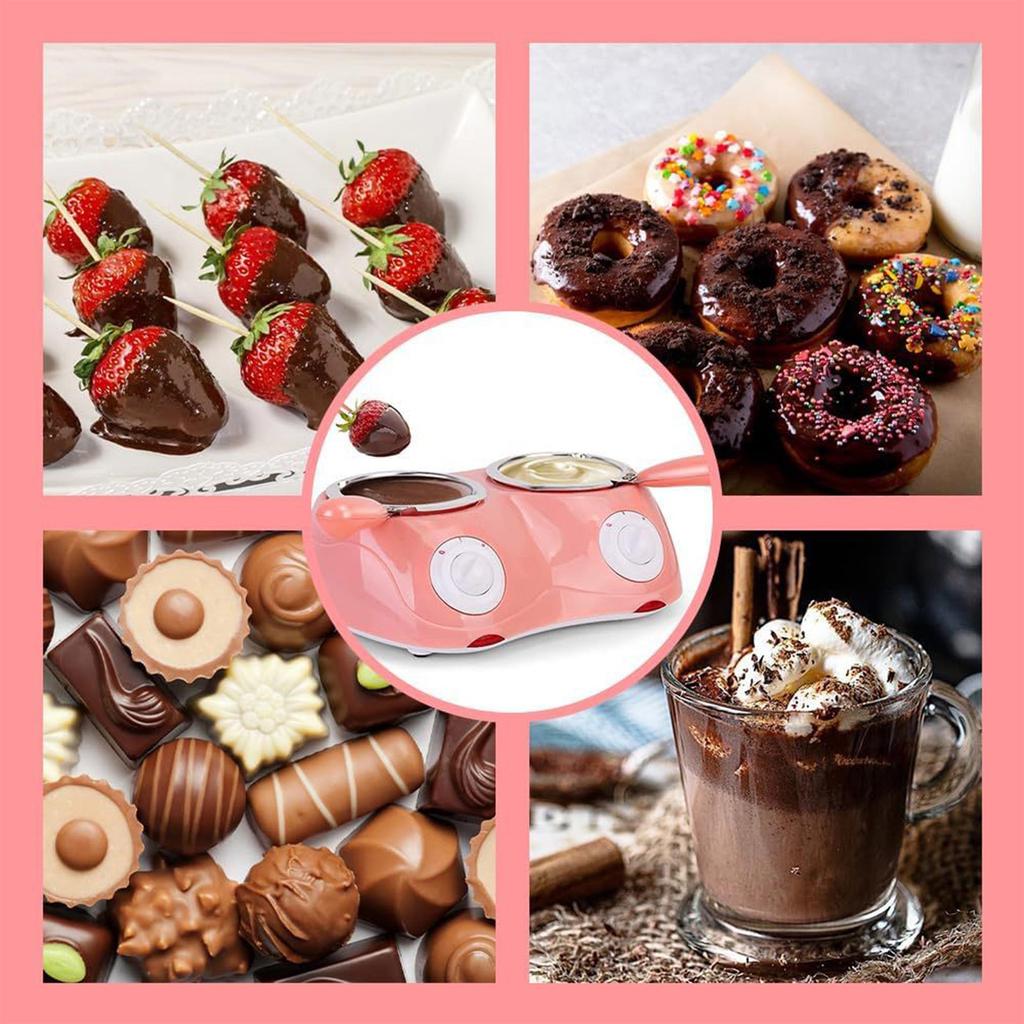 Melting Fondue Set, Electric Chocolate Melting Pot, Chocolate Fondue, Milk Chocolate, Cheese, Butter, Candy Warmer