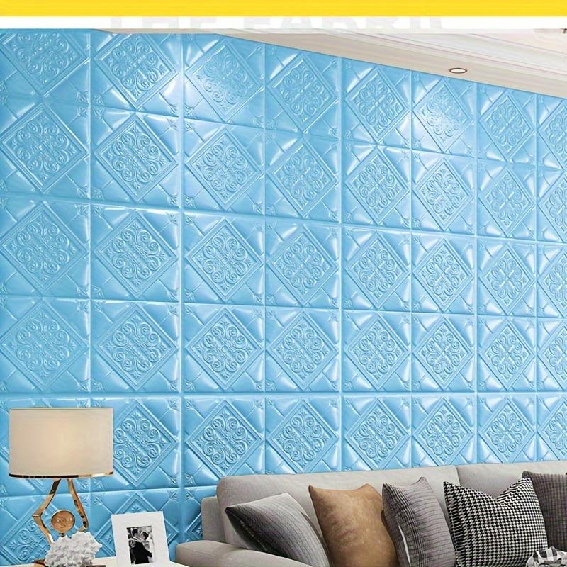 10 st 3D Floral Carving Style med en förtjockning av Självhäftande Antikollisionsdekaler Vattentät och Fuktsäker Lätt att Rengöra och Fri att Klippa