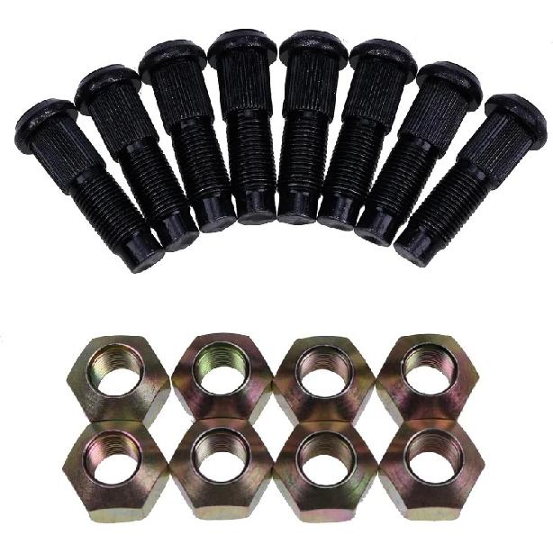 8X Felgenmutter Radmutter 6564669 & 8X Felgenbolzen Radbolzen 6709170 Set passt für Bobcat 751 753 763 773 863 873 883 863 S150 S160 S175
