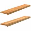 Vidaxl Window Sills 2 Pcs., Light Brown, 110X20X2 Cm, Solid Oak Wood