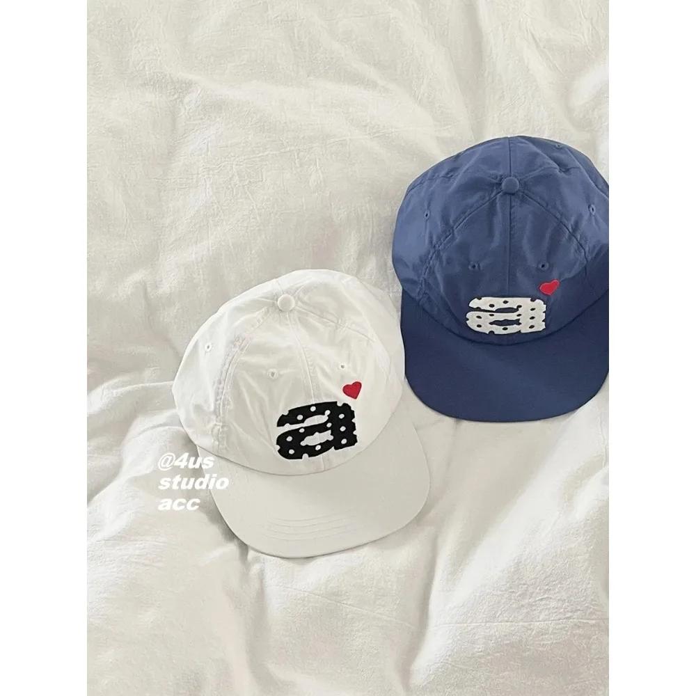New Flat-brimmed Baseball Cap Women's Summer Quick-drying Breathable Embroidered Cap Shows Small Face