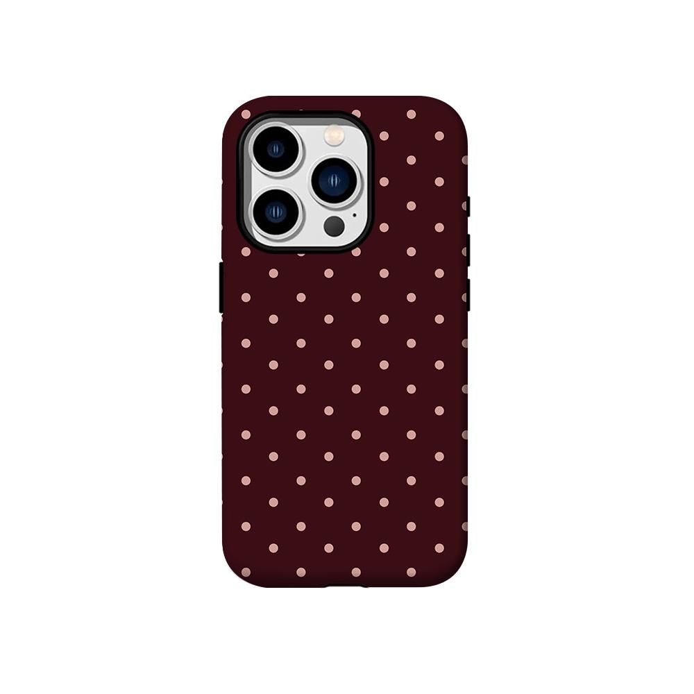 Luxury Clmj Colored dot grid Phone Case for iPhone 17 16 15 14 13 12 11 Air Pro Max Plus Luxury Double-layer Back Cover