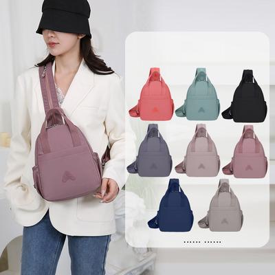 Plecak Nylonowa Torba Damska Wielofunkcyjna Torba na Ramię Crossbody Podróżna Torba na Klatkę Piersiową