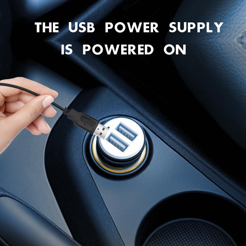 USB Car Interior Lights 64 Colors Optical Fiber Strips Multiple Modes APP Music Control RGB Decorative Ambient Lamp Neon