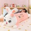 Plush Long Rabbit Strip Pillow With Mushroom Decoration On The Head For Girls