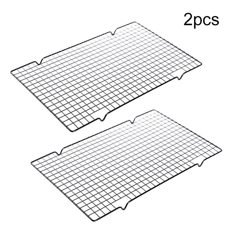 1/2pcs Cake Cooling Rack Stainless Steel BBQ Bread Drip Dry Rack Cooling Grid Baking Pan Household Baking Tool Single Layer TMZ