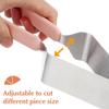 Iplusmile 2Pcs Cake Cutter Slicer, Stainless Steel Pie Cutter and Server Set, Adjustable Cheese Cake Divider Separator with Double Handle Tool