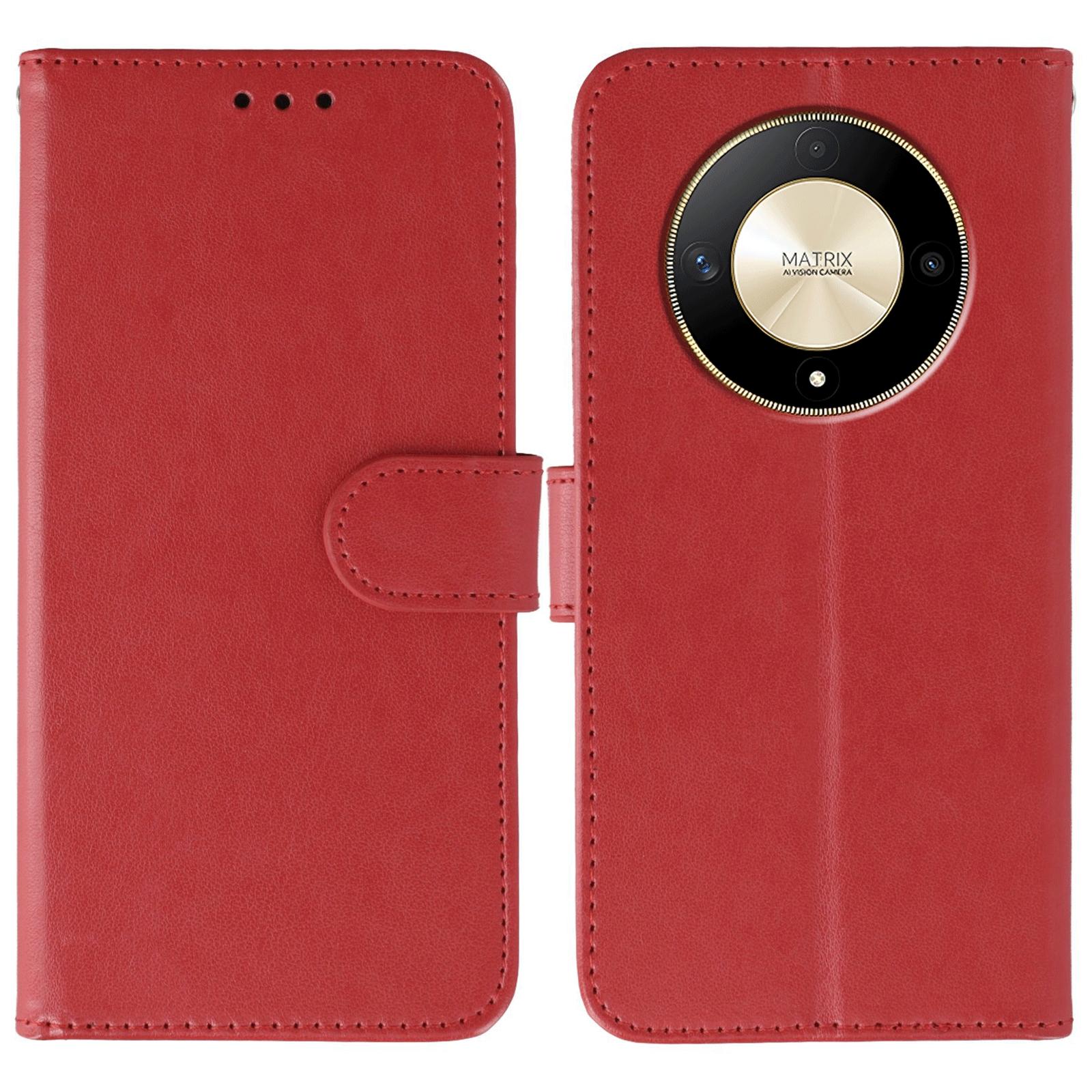 

Чохол для телефону для Honor Magic6 Lite 5G/X50 5G/X50 GT 5G/X50 Pro 5G/X9b 5G PU шкіряний відкидний чохол-гаманець зі шнурком Red