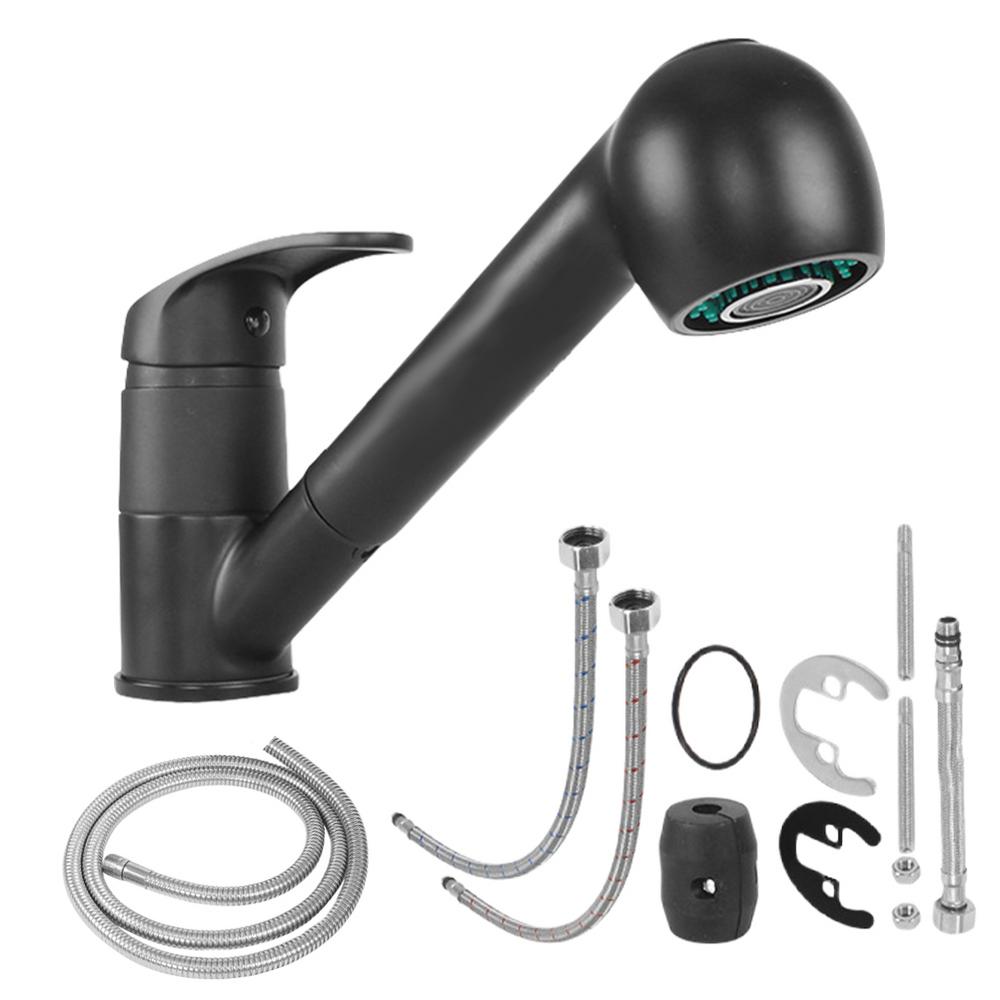 

Выдвижной кран для автофургонов, однорычажный смеситель для кухни с низкой аркой, для автофургонов, для душа в ванной, для автофургонов, для выдвижного душа, для автофургонов, аксессуаров чёрный