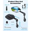 Elecpow Bike Rear View Mirror 360° Free Adjustment Rotatable Handlebar Viewmirror High Definition Large Mirror Bike Accessories