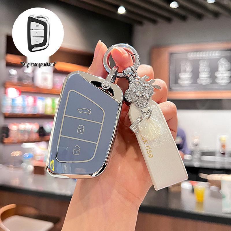JAC Car Key Cover for Jiayue A5, X4, X7, iC5, iEVS4/7S/T8, Ruifeng S4/S7/M6.