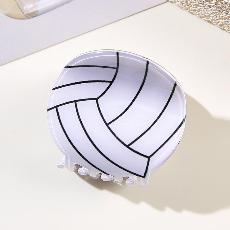 1Pc Sporty Style Creative Shark Clip Basketball Football Hair Grab Clip Cartoon Ponytail Clip Girl Hairpin Headpiece Decor Gift