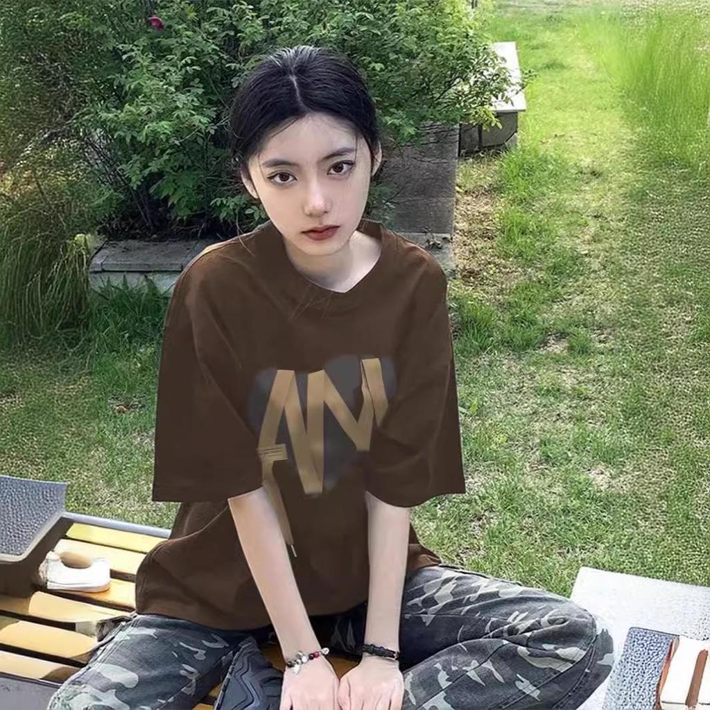 Women's Retro Oversized Heavyweight Cotton T-Shirt - Summer 2024 Design