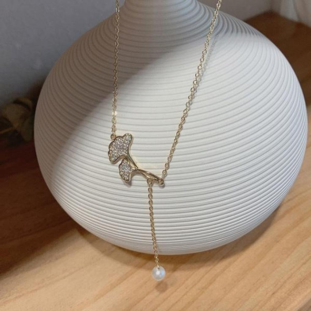 Women's Daily Accessory Autumn Tassel Pearl Necklace