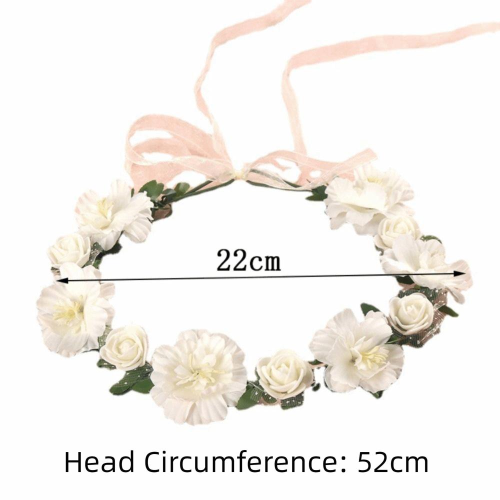 Handmade Flower Crown Braided Wreath Simulated Flower Flower Headbands Elegant Design Sweet Wind Flowers Floral Garland Outdoor