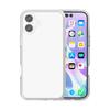 For iPhone 16 Case TPU+PC Matte Translucent Phone Back Cover