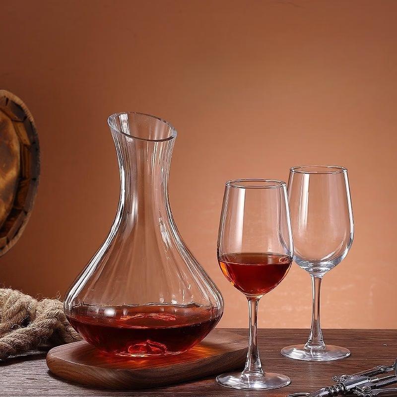 LISM Vertical Stripe Glass Wine Decanter