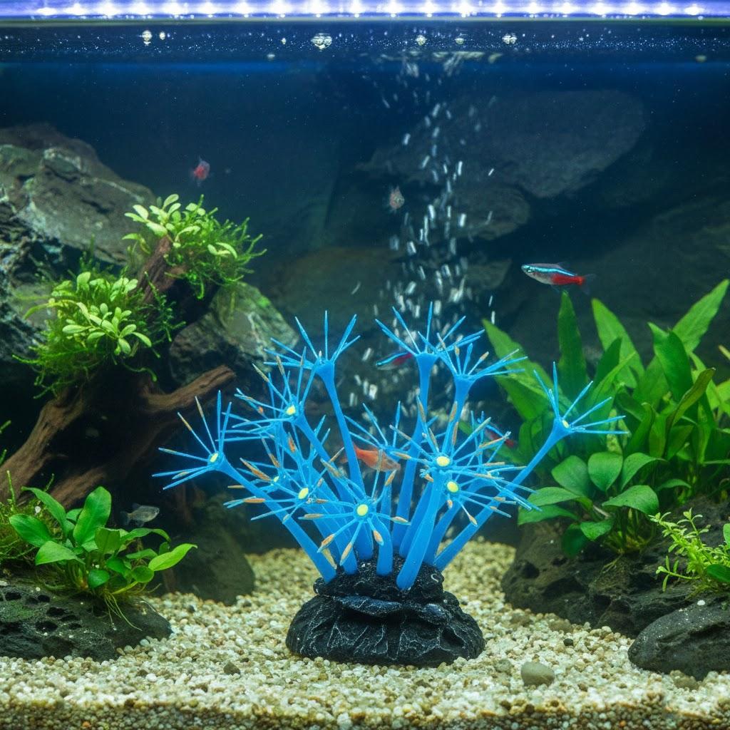 Luminous Artificial Coral Plants for Fish Tank Underwater Decoration Glowing Aquarium Decor Aquatic Landscape Supplies