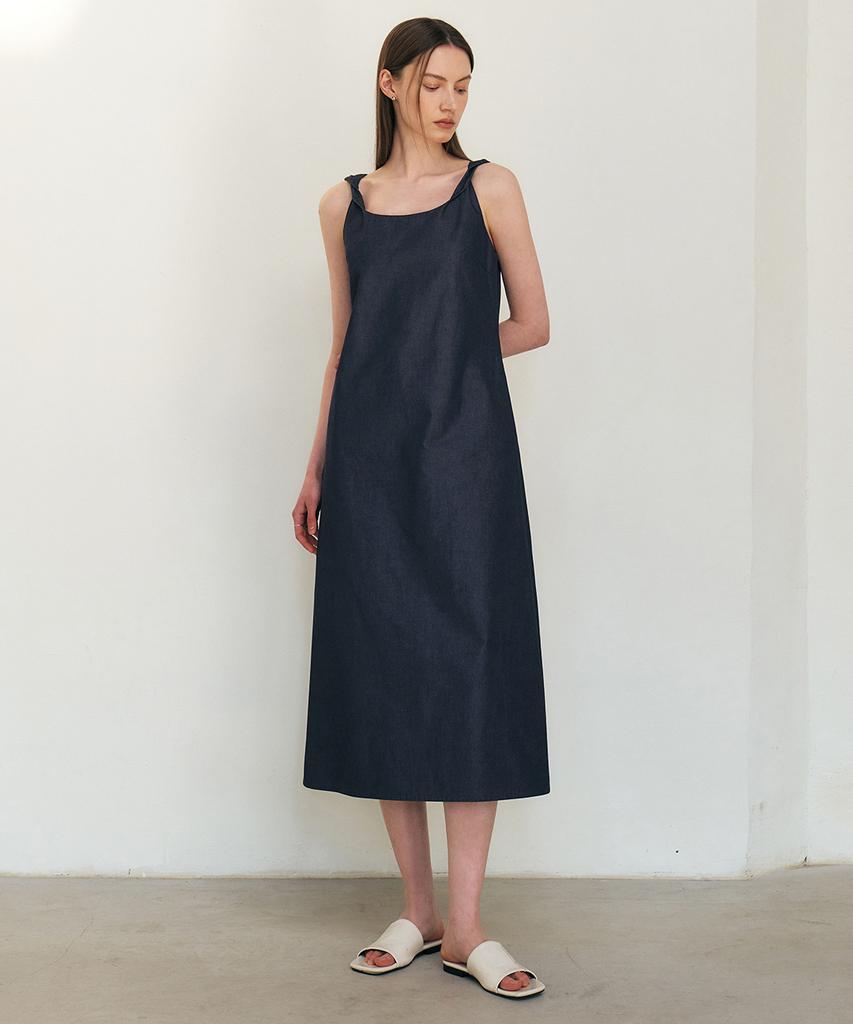 Artid Twist One-Piece Dress_Indigo