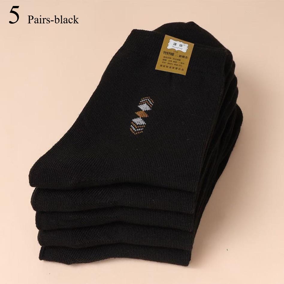 1/5/10 Pairs Men'S Fashion Thickened Socks Four Seasons Leisure Breathable Deodorant Mid Tube Cotton Socks For Male High Quality