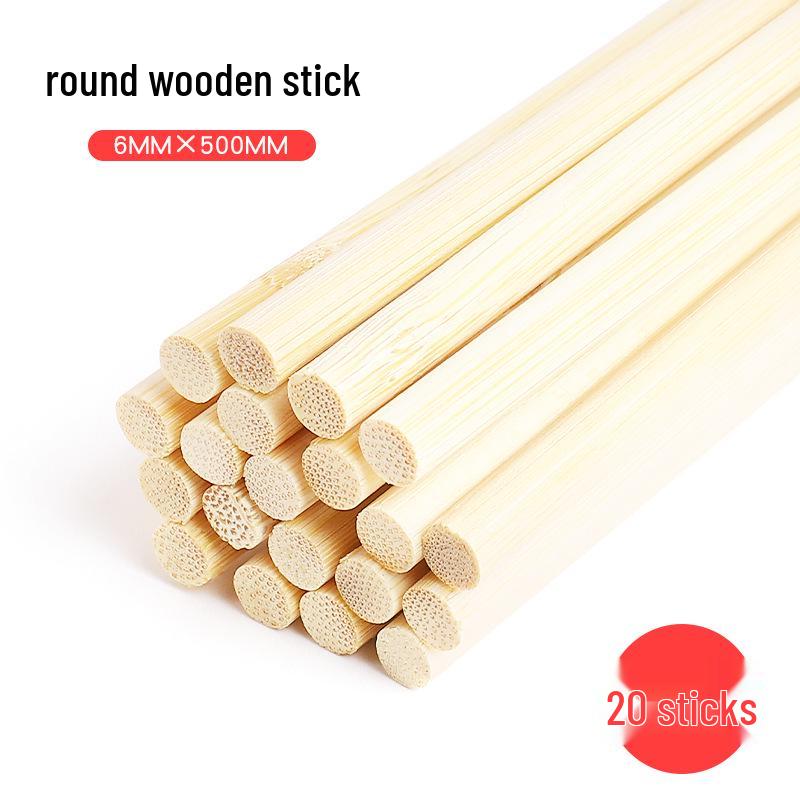 DIY Architectural Model Bamboo Sticks - Small Round Bamboo Rods for Crafting