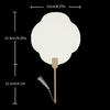 Chinese Rice Paper Fan White Round Fan with Tassels DIYs Blank Fan Decors