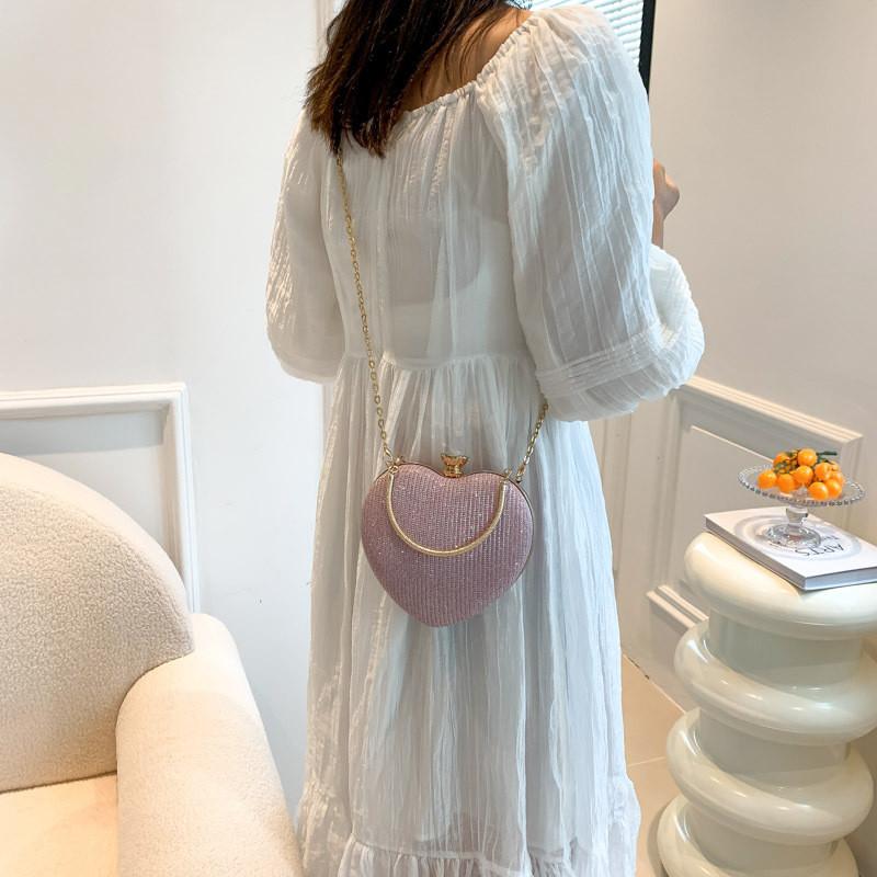 Stylish Heart-shaped Crossbody Bag For Women Trendy Summer 2023 Pu Leather