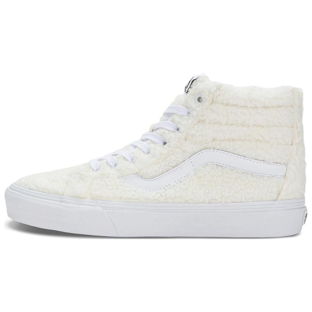 Vans Sk8 Faux Shearling High-Top Skate Shoes Unisex Sneakers White Gray VN0A5KRCC00