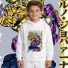 Boys Girls Warm Pullover Sweatshirt for Autumn Winter Daily Wear Anime Print Fleece Hoodie for Kids