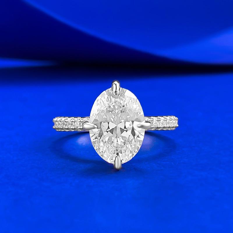 

Elegant S925 Silver Oval Ring: Classic & Versatile Design for Fashionable Wear Size 7
