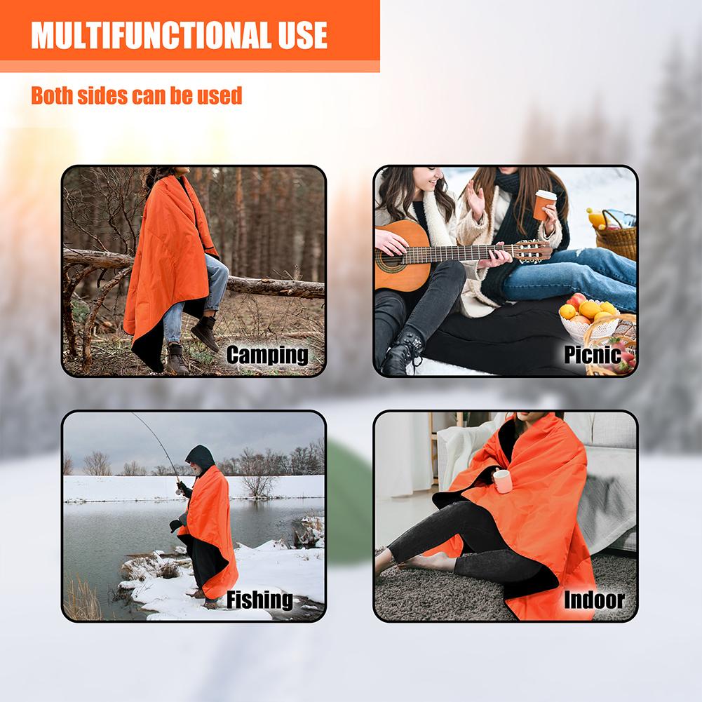 Camping Windproof Blanket Waterproof Folding Thermal Blanket Tear-Resistant Portable Camping Blanket for Camping Travel