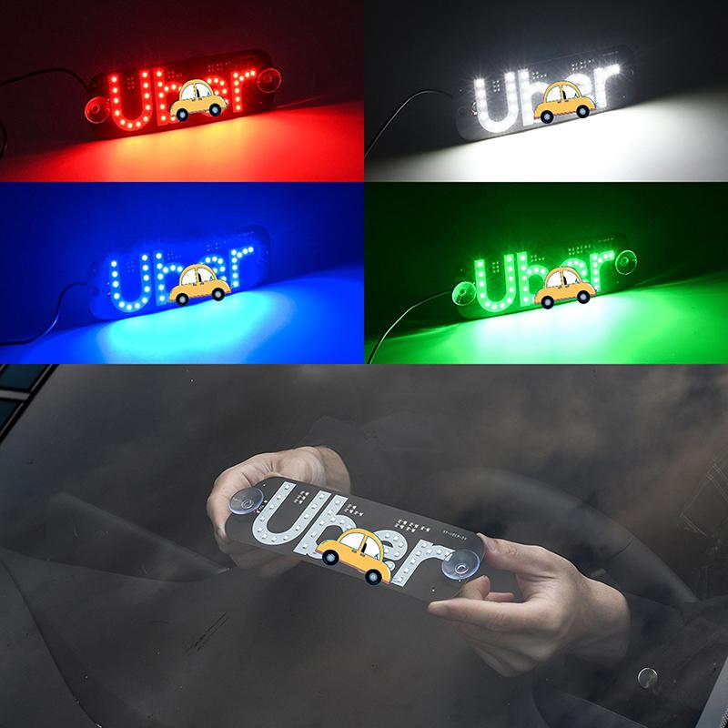 Led Signal Light Taxi Signal Lamp For Lyft Logo Light Usb Led Cab Panel Indicator Lights Signal Lamp Auto Decoration Lamp