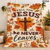 Plaid Leopard Sunflower Pumpkin Print Throw Blanket, Autumn Harvest Themed Home Sofa Cover