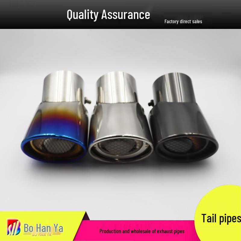 Silver Stainless Steel Tailpipe for Highlander, IX35, Range Rover, CRV, Lexus, Sportage